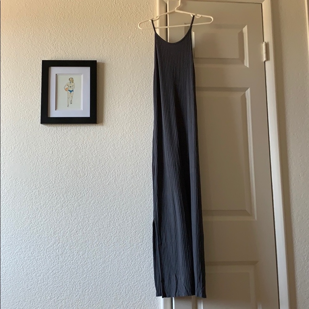 Gray midi dress
